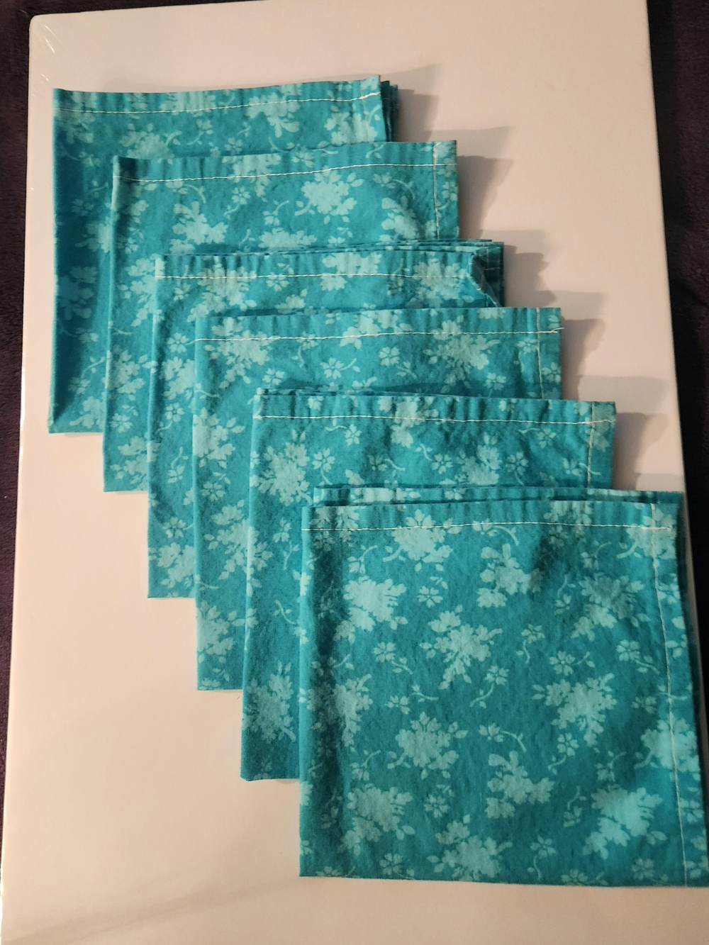 New! Handmade 6-Piece Floral Cloth Napkin Set